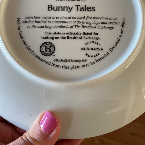 Vintage Limited Edition “Apple Dumpling” Bradford Exchange 1997 Porcelain Plate - Picture 4 of 4